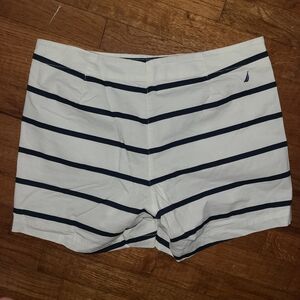 Nautica‎ Navy White Striped Shorts 10